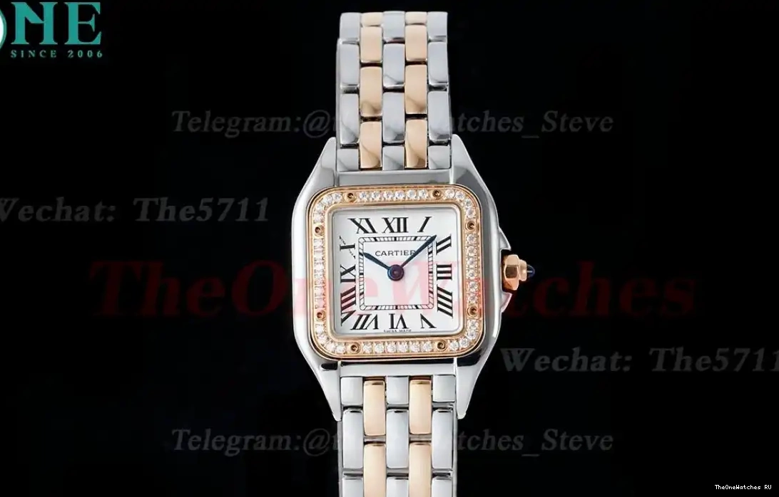 Ladies RG Dia De White Panthere Quartz SS 22mm AF Small Secrete 0330